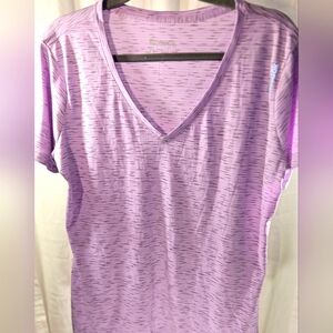 Reebok Vneck light purple/lavender active/workout/exercise/speed wick